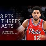 Tobias Harris 33 pts 5 threes 7 asts vs Raptors 23/24 season