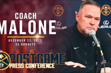 Coach Malone Post Game Press Conference vs. Hornets 🎙 | 12/23/23