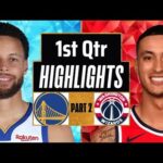 Golden State Warriors vs Washington Wizards 1st QTR - PART 2 Highlights | Dec 22 | 2023 NBA Season