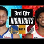 Golden State Warriors vs Portland Trail Blazers 3rd QTR- PART 2 Highlights| Dec 23| 2023 NBA Season