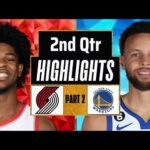 Golden State Warrior vs Portland Trail Blazer 2nd QTR - PART 2 Highlights | Dec 23 | 2023 NBA Season