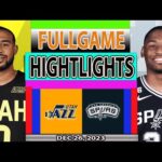 San Antonio Spurs vs Utah Jazz FULLGAME Qtr DEC 26, 2023 Highlights | NBA Season