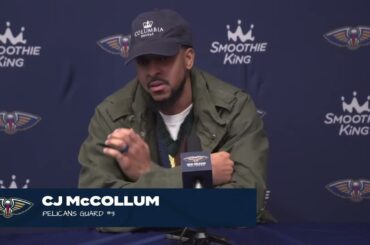 CJ McCollum talks OT loss | Pelicans-Grizzlies Postgame Interview 12/26/2023