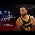 Stephen Curry 30 pts 8 threes 7 asts vs Wizards 23/24 season