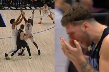 Luka Doncic frustrated after not getting help from trap on final play vs Cavs