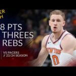Donte DiVincenzo 38 pts 7 threes 6 rebs vs Pacers 23/24 season
