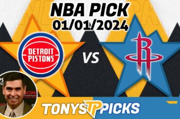 Detroit Pistons vs. Houston Rockets 1/1/2024 FREE NBA Picks and Predictions on NBA Betting Tips