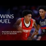 Ausar vs Amen Thompsons Pistons vs Rockets 23/24 season