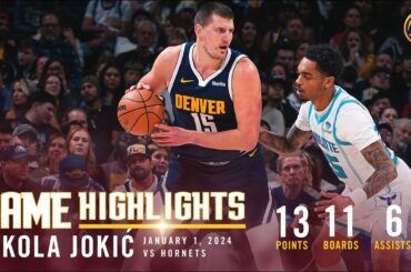 Nikola Jokić Full Game Highlights vs. Hornets 🎥 | 1/1/24