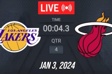 NBA LIVE! Los Angeles Lakers vs Miami Heat | January 3, 2024 | Lakers vs Heat LIVE (2K24)