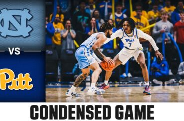 North Carolina vs. Pitt Condensed Game | 2023-24 ACC Men’s Basketball