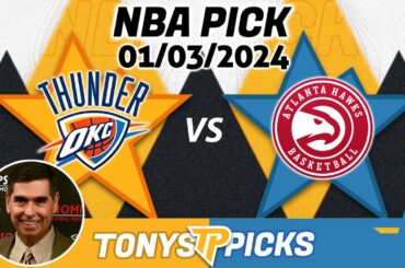 Oklahoma City Thunder vs. Atlanta Hawks 1/3/2024 FREE NBA Picks and Predictions on NBA Betting Tips