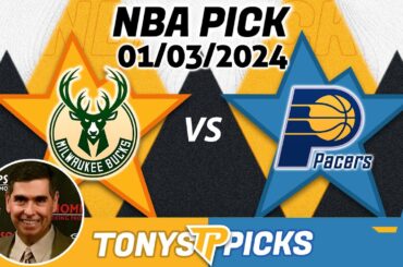 Milwaukee Bucks vs. Indiana Pacers 1/3/2024 FREE NBA Picks and Predictions on NBA Betting Tips