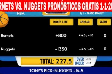 Charlotte Hornets vs Denver Nuggets 1/1/2024 Pronósticos GRATIS de la NBA, Consejos de Apuestas Hoy