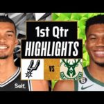 Milwaukee Bucks vs San Antonio Spurs Full Highlights 1st QTR | Jan 4 | 2024 NBA Regular Season