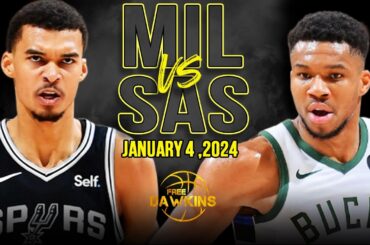 San Antonio Spurs vs Milwaukee Bucks Full Game Highlights | January 4, 2023 | FreeDawkins