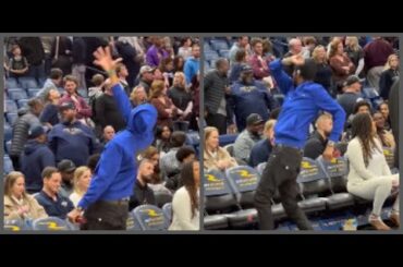 Ja Morant Father Tee Morant was celebrating after the Memphis Grizzlies won the game!!