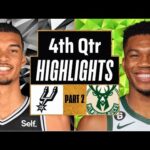 Milwaukee Bucks vs San Antonio Spurs 4th QTR - PART 2 Highlights | Jan 4 | 2024 NBA Regular Season