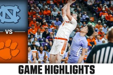 North Carolina vs. Clemson Game Highlights | 2023-24 ACC Men’s Basketball