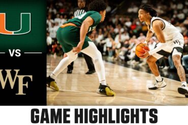 Miami vs. Wake Forest Game Highlights | 2023-24 ACC Men’s Basketball