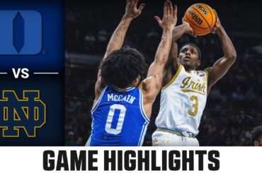 Duke vs. Notre Dame Game Highlights | 2023-24 ACC Men’s Basketball