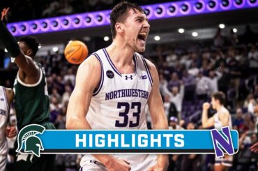 Michigan State at Northwestern | Highlights | Big Ten Men's Basketball | Jan. 7, 2024