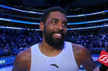 Kyrie Irving talks win vs Timberwolves, Postgame Interview 🎤