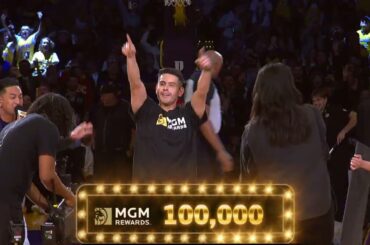 Lakers Fan Wins $100k with a Halfcourt Shot 😮🔥