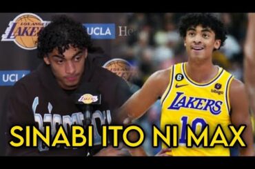 MAX CHRISTIE NG LOS ANGELES LAKERS MASAYA AT NAPASAMA SIYA SA PAGSASARA NG GAME.