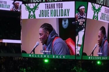 Jrue Holiday Bucks Video Tribute During RETURN with Celtics