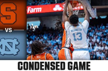 Syracuse vs. North Carolina Condensed Game | 2023-24 ACC Men’s Basketball