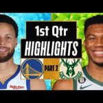 Golden State Warriors vs Milwaukee Bucks 1st QTR- PART 2 Highlights| Jan 13| 2024 NBA Regular Season