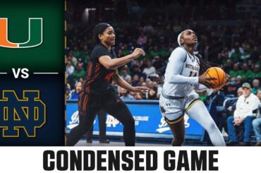 Miami vs. Notre Dame Condensed Game | 2023-24 ACC Women’s Basketball