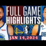 Dallas Mavericks vs Golden State Warriors FULL GAME  Highlights JAN 14,2024