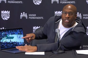 Mike Brown brought a laptop to postgame interview to show why he got ejected 😂