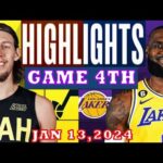 Los Angeles Lakers VS Utah Jazz GAME 4TH Highlights JAN 13,2024