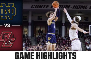 Notre Dame vs. Boston College Game Highlights | 2023-24 ACC Men’s Basketball