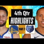 Golden State Warriors vs Memphis Grizzlies 4th QTR - PART 2 Highlights | Jan 15 | 2024 NBA Season