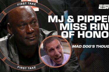 DISGRACE! Mad Dog SOUNDS OFF on MJ & Pippen missing the Bulls' Ring of Honor ceremony 😡 | First Take