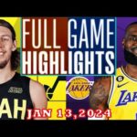 Los Angeles Lakers VS Utah Jazz GAME 1+2 Highlights JAN 13,2024