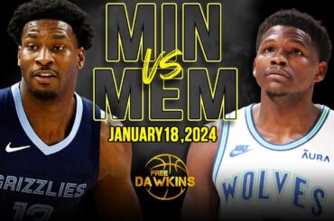 Minnesota Timberwolves vs Memphis Grizzlies Full Game Highlights | January 18, 2024 | FreeDawkins