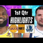 Los Angeles Lakers vs Dallas Mavericks 1st QTR - PART 2 Highlights | Jan 17| 2024 NBA Regular Season