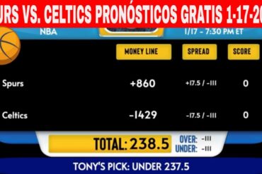 San Antonio Spurs vs Boston Celtics 1/17/2024 Pronósticos GRATIS de la NBA, Consejos de Apuestas Hoy