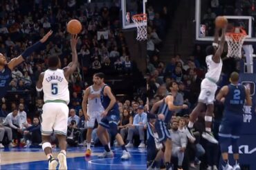 Anthony Edwards craziest alley oop off glass to himself for dunk vs Grizzlies 🤯