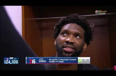 JOEL EMBIID PostGame Interview | Philadelphia 76ers vs Orlando Magic