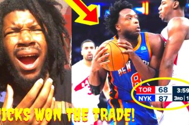 KNICKS VS RAPTORS REACTION 2024 NEW YORK KNICKS VS TORONTO RAPTORS HIGHLIGHTS REACTION 2024