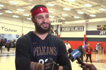 Larry Nance Jr. on practice time, brother's NBA debut | New Orleans Pelicans Practice 1/21/24