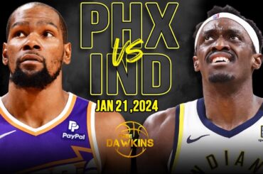 Phoenix Suns vs Indiana Pacers Full Game Highlights | January 21, 2024 | FreeDawkins