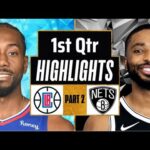 LA Clippers vs Brooklyn Nets 1st QTR - PART 2 Highlights | Jan 21 | 2024 NBA Regular Season