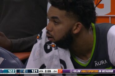 Karl-Anthony Towns gets benched in the clutch while on 62 points vs Hornets 😬